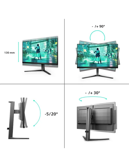 Philips Evnia 3000 25M2N3200U 00 Monitor PC 62,2 cm (24.5") 1920 x 1080 Pixel Full HD LCD Grigio