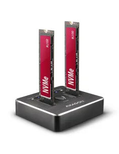 Axagon ADSA-M2C docking station per unità di archiviazione USB 3.2 Gen 2 (3.1 Gen 2) Type-C Nero