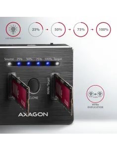 Axagon ADSA-M2C docking station per unità di archiviazione USB 3.2 Gen 2 (3.1 Gen 2) Type-C Nero 2