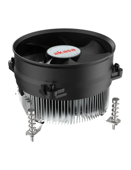 Akasa Intel LGA1700 Processore Raffreddatore ibrido 9,5 cm Alluminio, Nero 1 pz