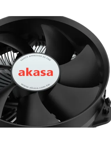 Akasa Intel LGA1700 Processore Raffreddatore ibrido 9,5 cm Alluminio, Nero 1 pz