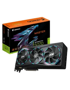 GIGABYTE AORUS GeForce RTX 5070 MASTER 12G Scheda Grafica - 12GB GDDR7, 192 bit, PCI-E 5.0, 2715 MHz Core Clock, 3 x DP 2.1a, 1