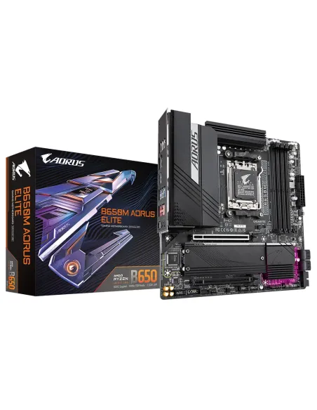 GIGABYTE B650M AORUS ELITE Scheda madre - Supporta CPU AMD Ryzen 9000, VRM a 12+2+2 fasi, fino a 8000 MHz DDR5, 1xPCIe 5.0 +