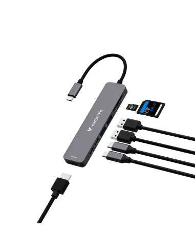 Verbatim 32158 hub di interfaccia USB 3.2 Gen 1 (3.1 Gen 1) Type-C 5000 Mbit s Grigio