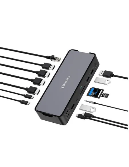 Verbatim CDS-15 Cablato USB 3.2 Gen 1 (3.1 Gen 1) Type-C Nero, Grigio