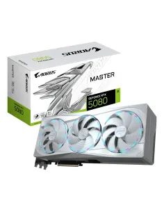 GIGABYTE AORUS GeForce RTX 5080 MASTER ICE 16G Scheda Grafica - 16GB GDDR7, 256 bit, PCI-E 5.0, 2805MHz Core Clock, 3 x DP