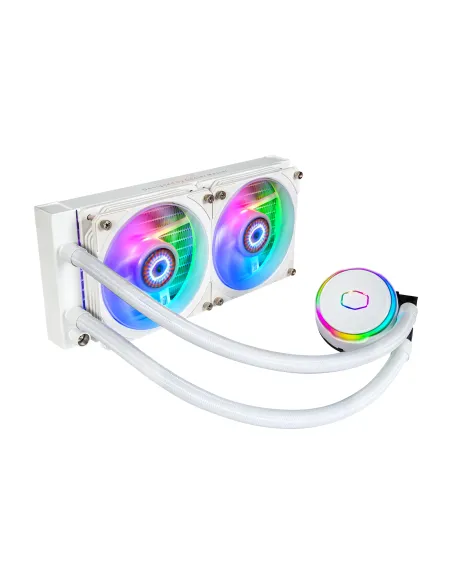 Cooler Master MasterLiquid PL240 Flux White Edition Case per computer Kit di raffreddamento a liquido 12 cm Bianco