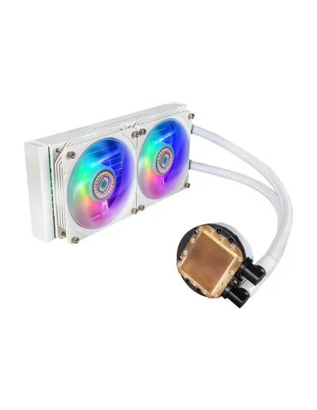 Cooler Master MasterLiquid PL240 Flux White Edition Case per computer Kit di raffreddamento a liquido 12 cm Bianco