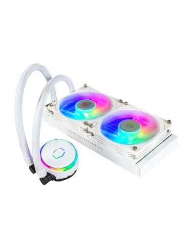 Cooler Master MasterLiquid PL240 Flux White Edition Case per computer Kit di raffreddamento a liquido 12 cm Bianco