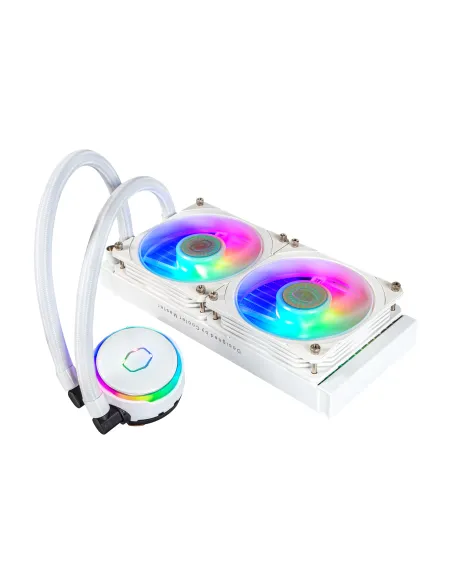 Cooler Master MasterLiquid PL240 Flux White Edition Case per computer Kit di raffreddamento a liquido 12 cm Bianco