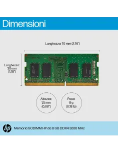 HP Memoria SODIMM 3200 DDR4 da 8 GB 2