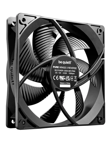 be quiet! Pure Wings 3 120mm | PWM Reverse Triple-Pack Case per computer Ventilatore 12 cm Nero 3 pz