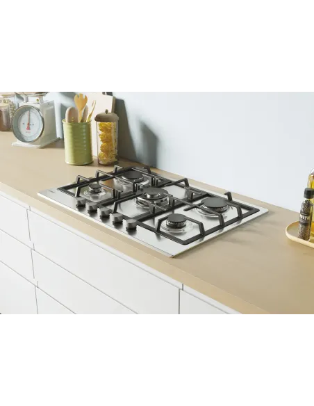 Candy Timeless CHG74WX Acciaio inox Da incasso 74.5 cm Gas 5 Fornello(i)