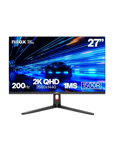 Nilox MONITOR 27 CURVO 200HZ 2K HDMI DP Monitor PC 68,6 cm (27") 2560 x 1440 Pixel LCD Nero