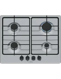 Bosch Serie 4 PGP6B5K85 Piano cottura a gas 60 cm 4 fuochi Acciaio Inox