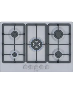 Bosch Serie 4 PGQ7B5K90 Piano cottura a gas 75 cm 5 fuochi Acciaio Inox
