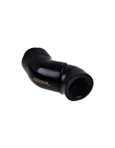 Alphacool Eiszapfen Winkeladapter 45 Grad doppel drehbar G1/4 AG auf G1/4 IG - schwarz