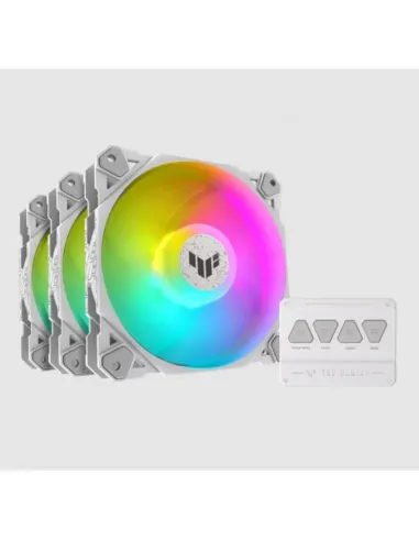 ASUS TUF Gaming TF120 ARGB Lüfter 3er Pack inkl. RGB-Controller - 120mm, weiß