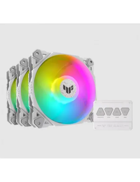 ASUS TUF Gaming TF120 ARGB Lüfter 3er Pack inkl. RGB-Controller - 120mm, weiß