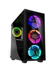 Kolink Observatory e' un case middle tower con paratia laterale in vetro temperato, sistema addressable RGB composto di 4 vento