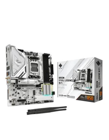 ASROCK B850M Steel Legend Wifi Mainboard, Sockel AM5, AMD B850, Micro-ATX, DDR5