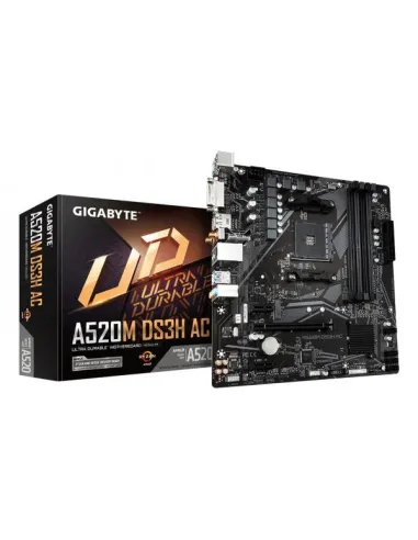 GIGABYTE A520M DS3H AC Mainboard, Sockel AM4, AMD A520, Micro-ATX, DDR4