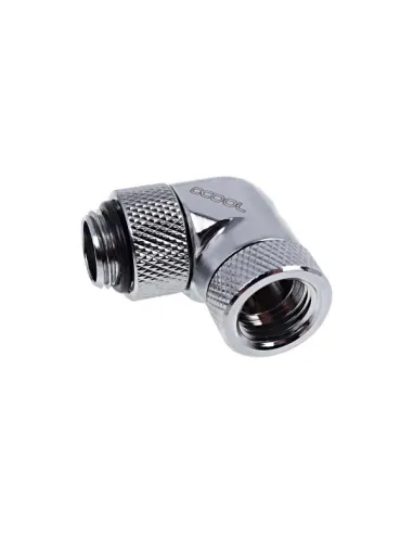 Alphacool Eiszapfen Winkeladapter 90 Grad drehbar G1/4 AG auf G1/4 IG - chrome