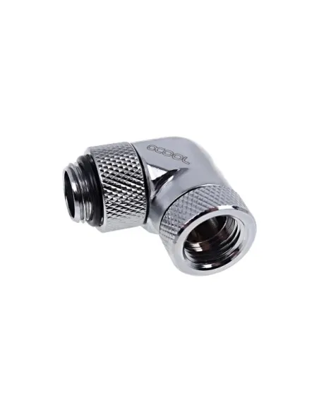 Alphacool Eiszapfen Winkeladapter 90 Grad drehbar G1/4 AG auf G1/4 IG - chrome