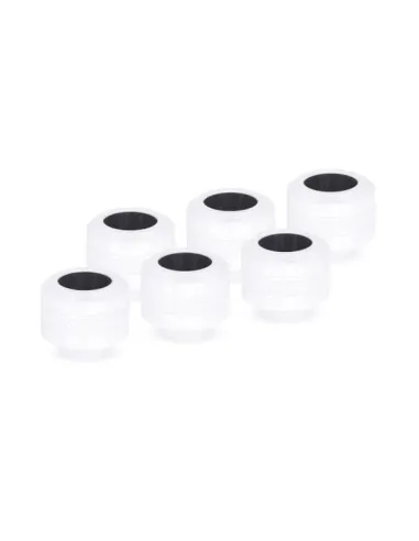Alphacool Eiszapfen PRO Anschluss 13mm Hardtube Fitting G1/4, 6-Pack - weiß