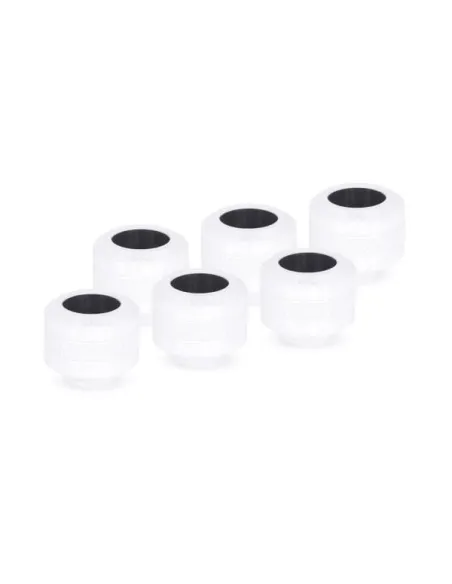 Alphacool Eiszapfen PRO Anschluss 13mm Hardtube Fitting G1/4, 6-Pack - weiß