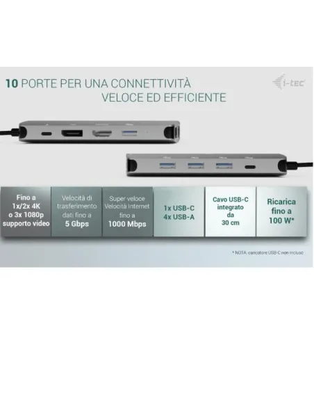DOCKING USB-C METAL NANO 3X DISPLAY