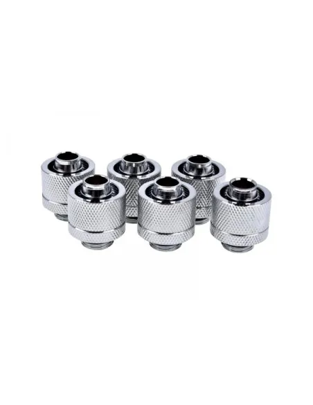 Alphacool Eiszapfen 16/10 mm Anschraubtülle G1/4, 6-Pack - chrome