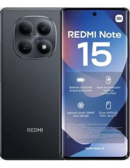 Xiaomi Redmi Note 15 6+128GB 6.77" NFC Black DS ITA