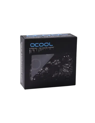 Alphacool Eiszapfen Pro Anschluss 16mm Hardtube Fitting G1/4, 6-Pack - schwarz