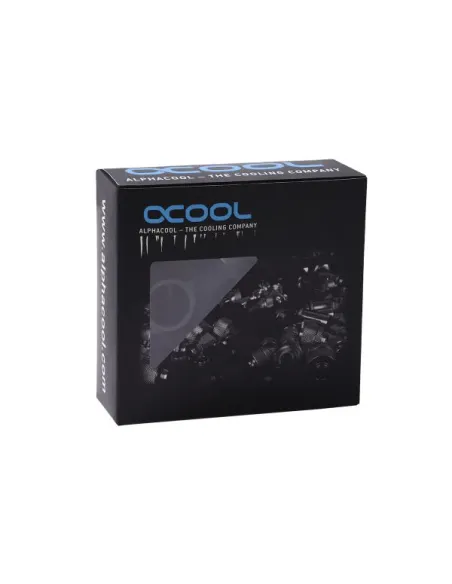 Alphacool Eiszapfen Pro Anschluss 16mm Hardtube Fitting G1/4, 6-Pack - schwarz