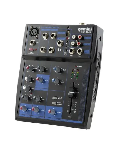 Mixer disc jockey Gemini GEM 05USB PROFESSIONAL Black