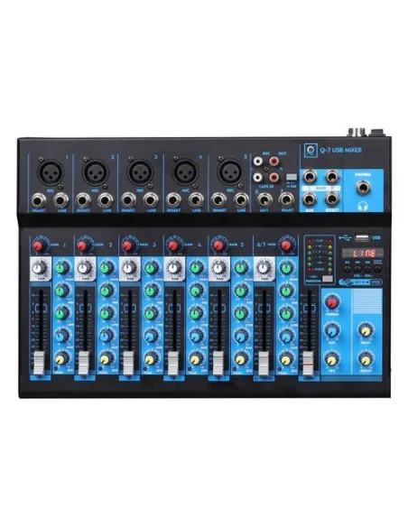 Mixer disc jockey Oqan 625810 Q7 USB MK2 Black