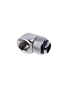 Alphacool Eiszapfen Adapter 90 Grad G1/4 Zoll AG auf G1/4 Zoll IG - drehbar, chrome silber 2