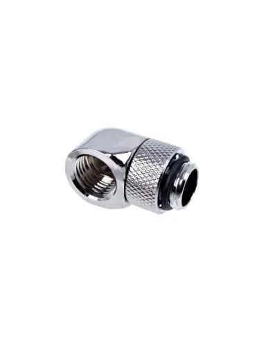 Alphacool Eiszapfen Adapter 90 Grad G1/4 Zoll AG auf G1/4 Zoll IG - drehbar, chrome silber