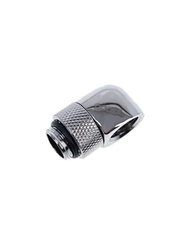 Alphacool Eiszapfen Adapter 90 Grad G1/4 Zoll AG auf G1/4 Zoll IG - drehbar, chrome silber