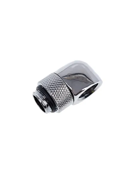 Alphacool Eiszapfen Adapter 90 Grad G1/4 Zoll AG auf G1/4 Zoll IG - drehbar, chrome silber