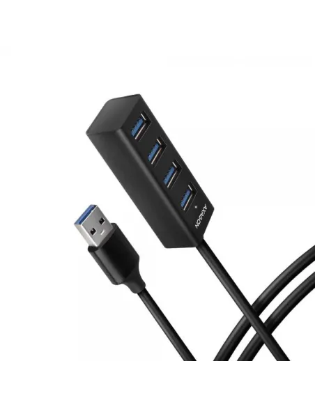 AXAGON HUE-M1AL Mini USB-A-Hub,4x USB-A 3.2 Gen 1, silber - 1,2m