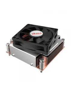 Akasa Intel LGA1700 Processore Raffreddatore ibrido 7 cm Nero, Rame, 2