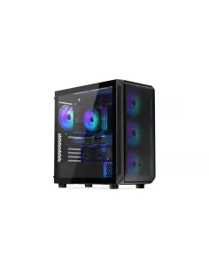 Endorfy Arx 700 ARGB PC-Gehäuse, Midi-Tower, ATX, Tempered Glass - inklusive 4x 140-mm-ARGB-Lüfter, schwarz