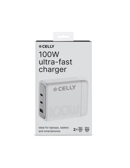 Celly PS3GAN100WWH Caricabatterie per dispositivi mobili Universale
