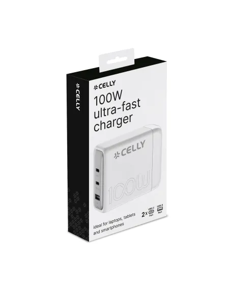Celly PS3GAN100WWH Caricabatterie per dispositivi mobili Universale
