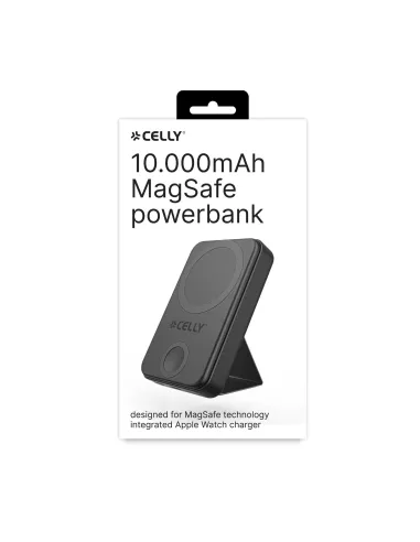 Celly MAGPBW10000BK batteria portatile 10000 mAh Carica wireless Nero
