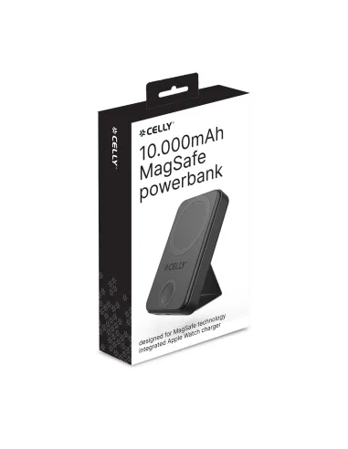 Celly MAGPBW10000BK batteria portatile 10000 mAh Carica wireless Nero