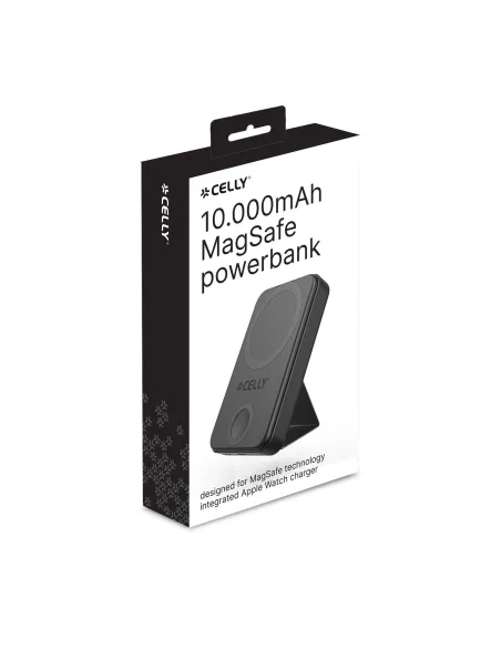 Celly MAGPBW10000BK batteria portatile 10000 mAh Carica wireless Nero
