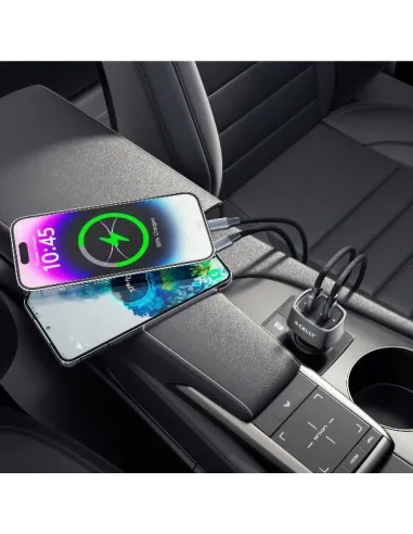 USB-C/USB-A CAR CHARGER 65W BLACK